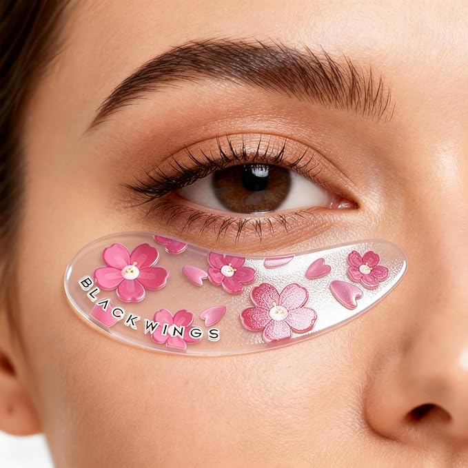 BLACKWINGS Self Adhesive Silicone Under Eye Pads, Reusable Moisturizing Under Eye Patches for Lash Lift & Eyelash Extensions, Soft Lash Extension Tools Eye Gel Pads for Salon & Home Use(Mix 6 pairs)