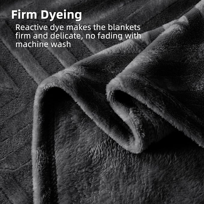 Whale Flotilla Flannel Fleece Fall Bed Blanket King Size, Dark Grey | Lightweight Breathable Soft Bedspread, Plush Fluffy Coverlet Chevron Design Decorative Blanket for Home Life, 90x104 Inch