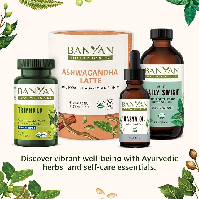 Banyan Botanicals Vata Massage Oil – Organic Herbal Massage Oil for Calm & Relaxation – Ayurvedic Oil with Organic Ashwagandha (Withania Somnifera) – 8 oz – Non-GMO Sustainably Sourced Abhyanga Oil