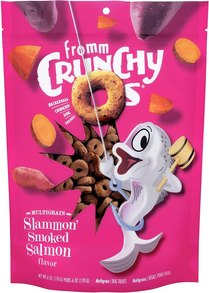 Fromm Crunchy Os Slammon' Smoked Salmon Dog Treats - Salmon Recipe - 6 oz
