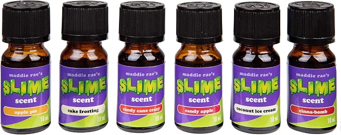 Maddie Rae's Slime Yummy Scented Oils (12 Pack) - X Large 10ml (.34 oz) Natural Food Fragrance Bottles for Diffusers, Aromatherapy, Essential Oil, DIY Candle & Soap Making, Crafts, Supplies, Gift