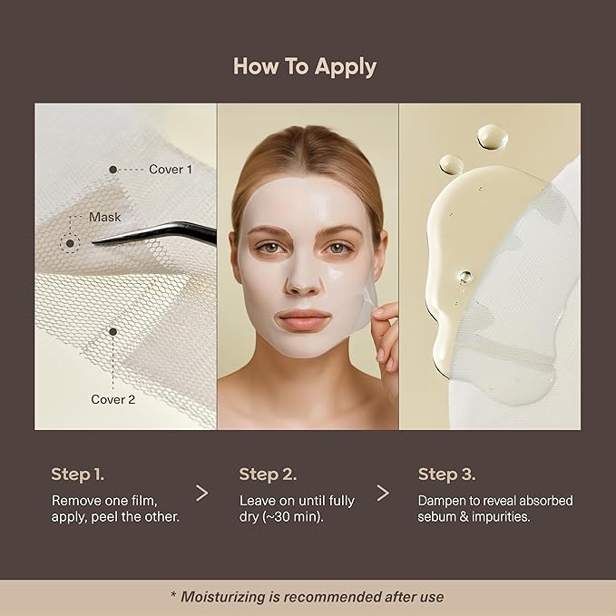 Nano Liposome + Advanced Sebum Balance Mask - Soothing & Pore Refining Facial Mask with Ceramide, Cica, Multi-Peptide Complex & Panthenol - At-Home Spa Korean Skin Care (5 Sheets, 0.67 Fl Oz)