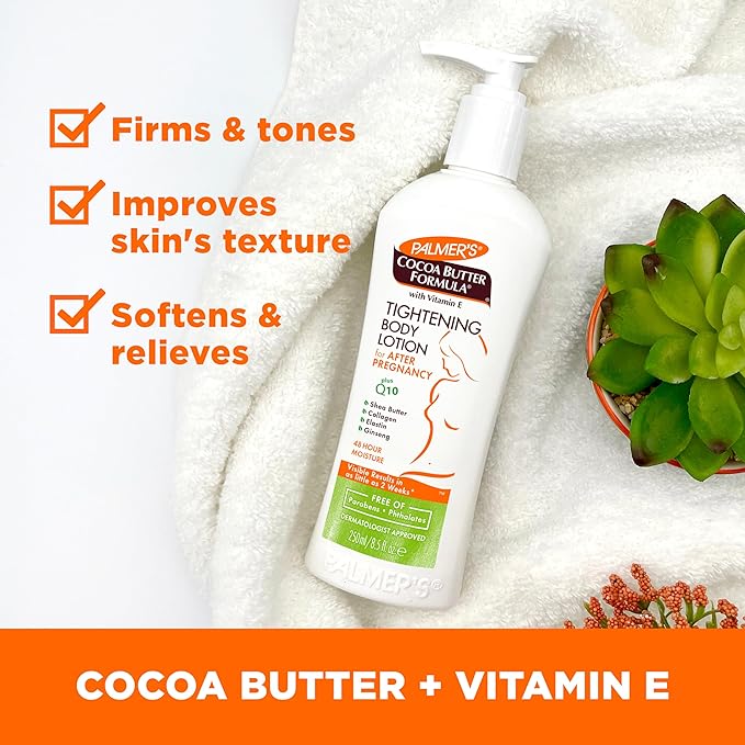Palmer's Cocoa Butter Formula New Moms Skin Recovery Postpartum Essentials, Body Lotion (8.5 oz) + Nursing Butter (1.1 oz) + Bust Cream (4.4 oz) + Skin Therapy Oil (2 oz), Dermatologist Approved