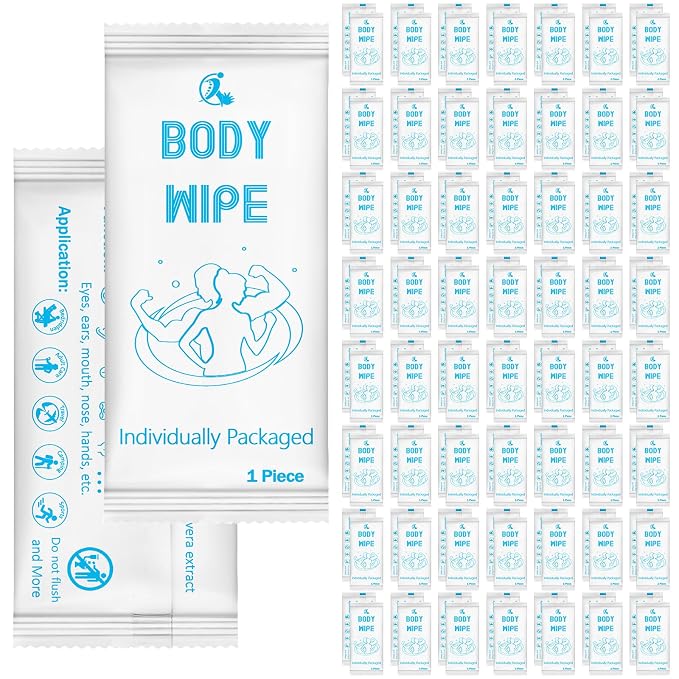 Timgle 200 Pcs Acidified Travel Deodorant Wipes for Women & Men Variety Pack Mini Hypoallergenic Face and Body Wipes Disposable Individually Wrapped Cleansing for Travel Gym