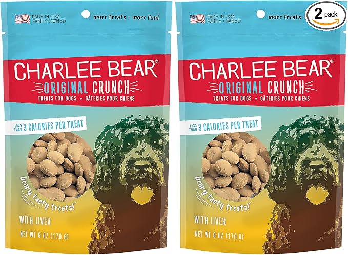 Charlee Bear Dog Treat, 6-Ounce, Liver (Pack of 2)