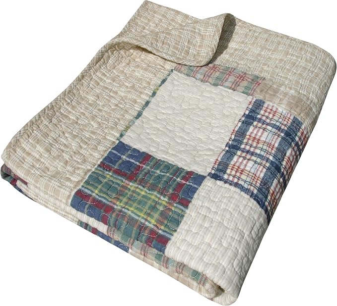 Greenland Home Oxford 100% Cotton Throw Blanket, Tan 50 x 60 in (Pack of 6)