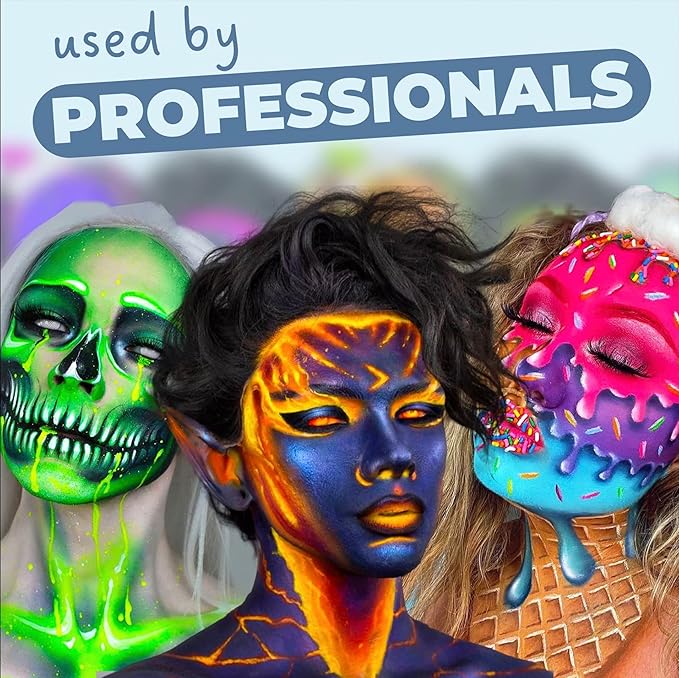 Blue Squid Face Paint Water Based Single Cake Professional Face Paint & Body Paint - Water Activated, Kids Adults Face Painting for Costume, Halloween Makeup, Cosplay - Light Blue Face Paint 30g