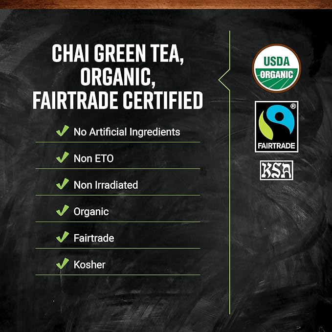 Frontier Co-op Organic Chai Green Tea, 1-Pound Bulk, Robust Combination of Green Tea & Spices, Great as Hot Tea, Fairtrade