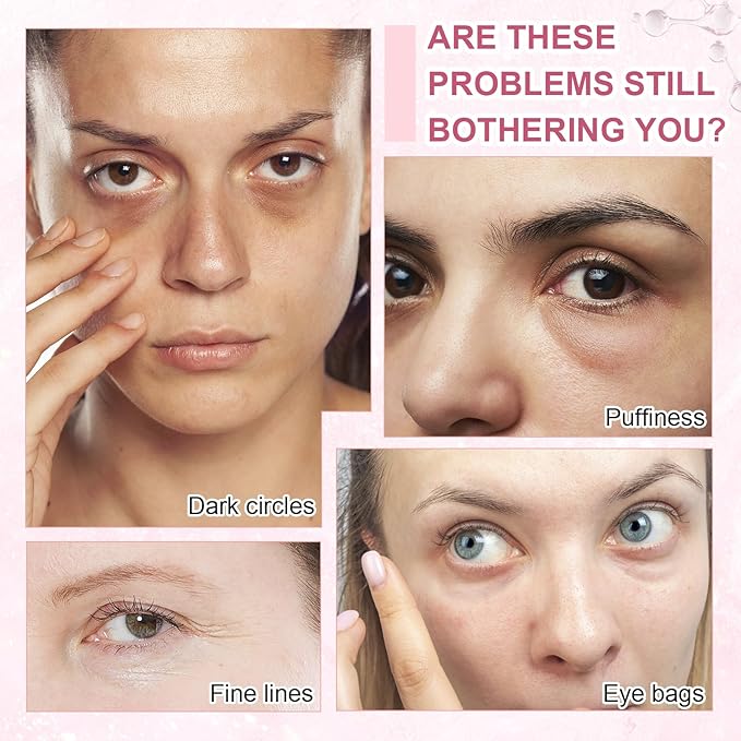 5% Caffeine Eye Serum,Hyaluronic Acid & Niacinamide, Under Eye Cream for Dark Circles, Anti Aging 360° Massage Rollerball - Reduce Puffiness, Wrinkles & Fine Lines, 0.5 fl. oz (Scented)