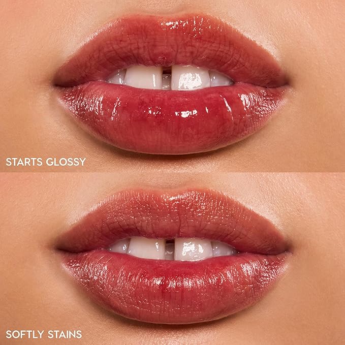 ColourPop HydraPop Glossy Lip Stain - 2-in-1 Hydrating Gloss-to-Tint Lip Color - Infused with Antioxidant-Rich Guava, Lychee & Squalane - Baby Fox (0.11 Fl Oz)