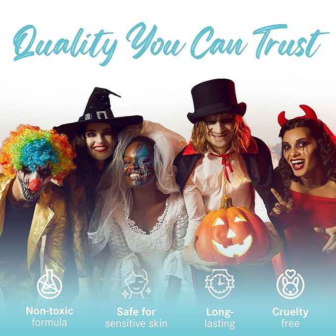 Face and Body Paint (water-based) Neon Green(30gm) Non-Toxic High-Quality Paint for Children and Adults Halloween Makeup, Costumes, Festivals