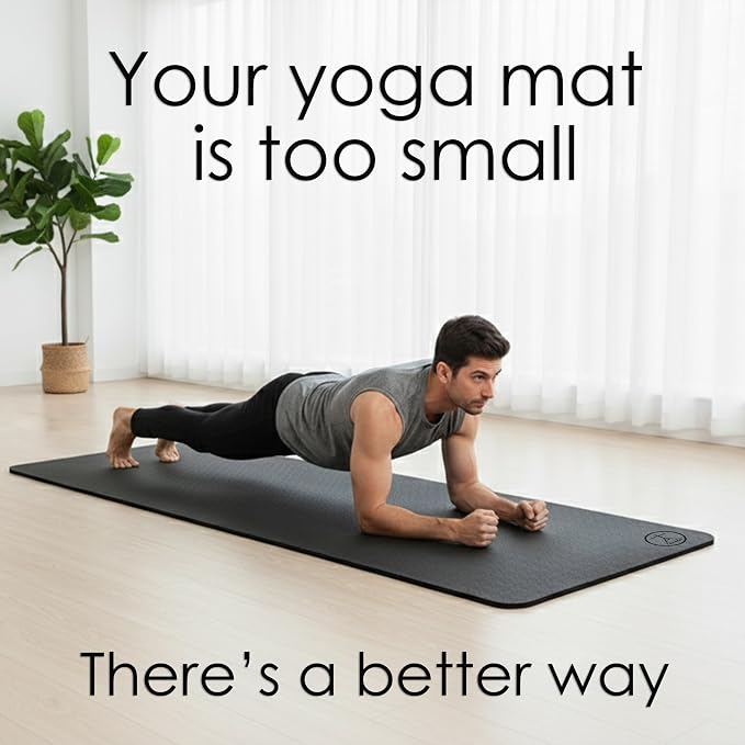 Tatago Extra Thick Yoga Mat Wide & XL-Our 10mm Extra Large Yoga Mat Thick Extra Wide And Long For Total Joint Cushioning. A Large Exercise Mat Thick And Perfect For Home Workout Pilates Or Studio.