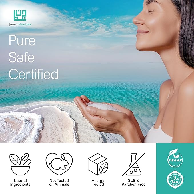 Juman Dead Sea Mineral Body Butter | SLS & Paraben Free | Made with Active Natural Ingredients | Jasmine Scented Body Butter | Suitable for Sensitive Skin | 7.1oz