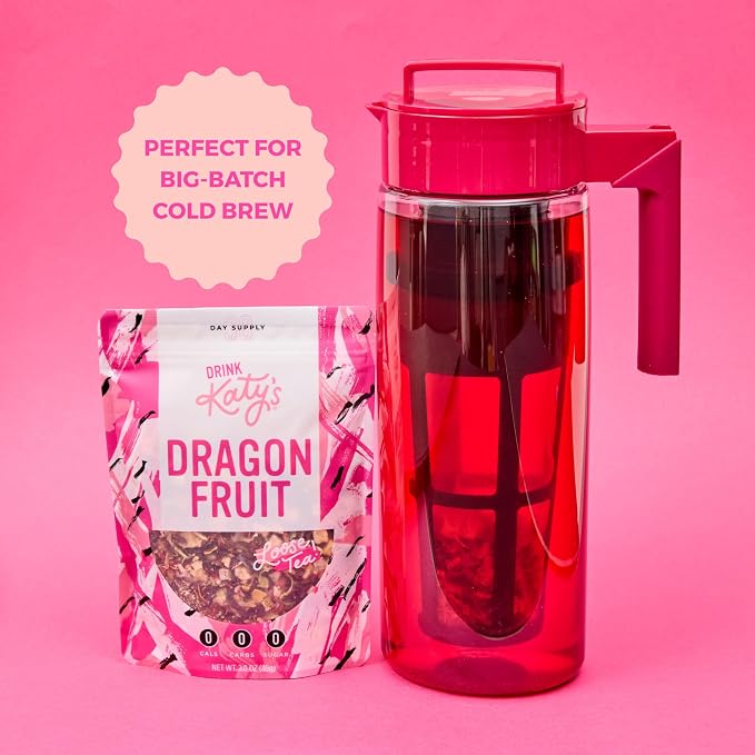 Katy’s Dragonfruit Loose Leaf Tea - Hibiscus, Dragonfruit & Pineapple - Premium Herbal Fruit Tea, Caffeine-Free, Sugar Free - Hot or Iced Tea - 30+ Cups - Woman-Owned