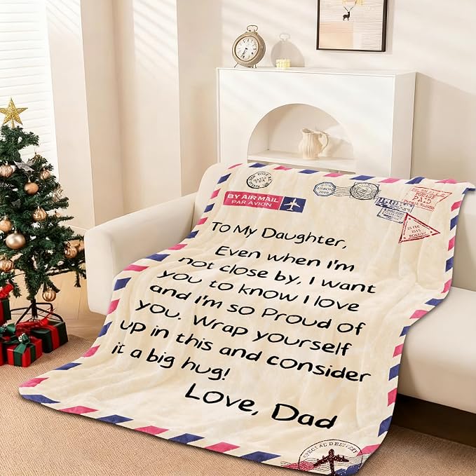 UFOORO Throw Blanket Gifts for Daughter from Mom, Best for Daughter, Present for Adult Daughters, Mothers Day Christmas Valentines Birthday Gifts 55"X70"