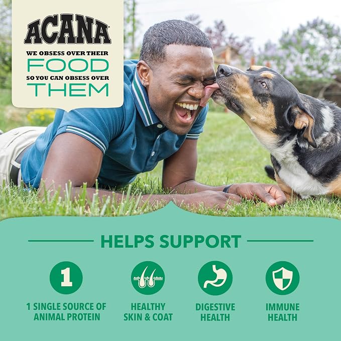 ACANA Wholesome Grains Dry Dog Food Lamb & Pumpkin 4lb Bag | Freeze Dried, High Protein, Made in the USA, Includes Probiotics, Omega-3 Fatty Acids, Global Quality Ingredients