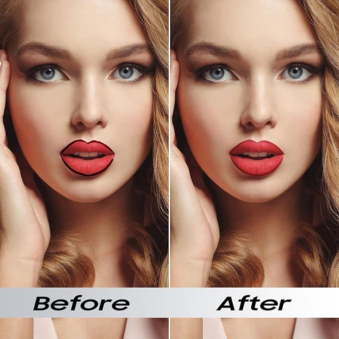 Peel Off Lip Liner Highly Pigmented - Lip Stain Long Lasting Waterproof for Women Girls, Lip Tint Stain Peel Non-Sticky & Smudge-Proof Easy to Use & Natural Finish (Black)