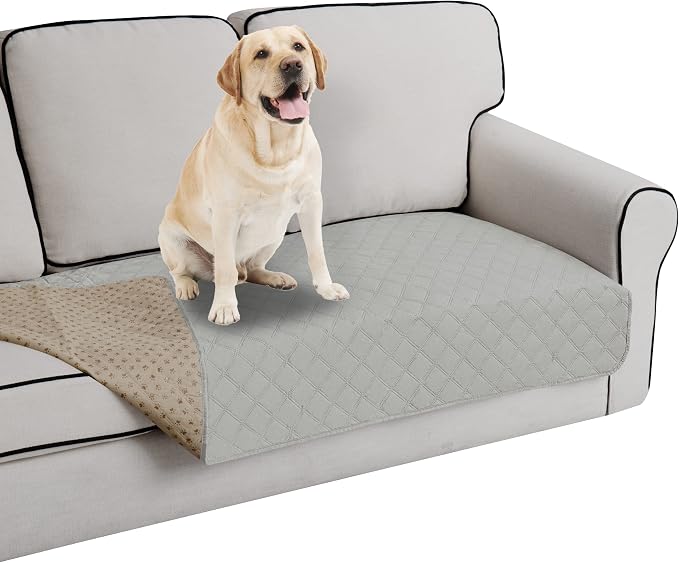 Easy-Going Waterproof Dog Bed Cover, Non-Slip Pet Blanket, 30x70in | Light Gray, Leakproof Couch Cover, Machine Washable Furniture Mattress Protector, Soft Sofa Mat For Dogs, Pet Friendly