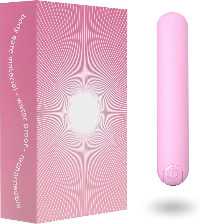 Kverg Handheld Electric Back Massager - Mini Waterproof&Rechargeable Handheld Deep Tissue Neck Light Pink