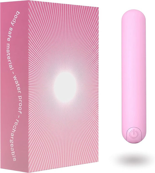 Kverg Handheld Electric Back Massager - Mini Waterproof&Rechargeable Handheld Deep Tissue Neck Light Pink