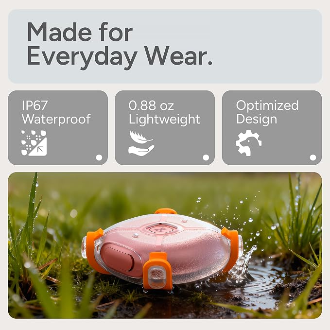 Molly&Cody Smart Dog & Cat GPS Tracker, 4 Smart Modes Real-Time Pet Tracker with Custom Virtual Fence IP67 Waterproof Location History & 365-Day Health Data Monitoring, Subscription Required