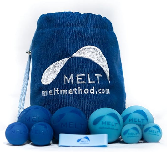 MELT Method Hand & Foot Therapy Ball Kit w/ Sensory FasciaPoint - Therapy Massage Ball Set and Massage Roller for Plantar Fasciitis, Trigger Point, & Myofascial Release - Hand & Foot Roller Massager