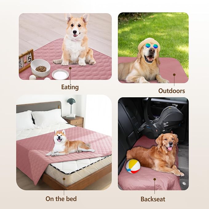gogobunny Waterproof Blanket, Couch Covers for Dogs, Reversible Protector | 3X Stronger Leakproof, Scratch Proof Durable Furniture Protection, Stain Resistant, Washable, 30x70 Inch Dark/Light Pink