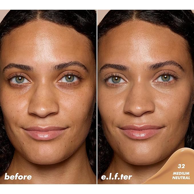 e.l.f. Soft Glam Satin Concealer, Medium Coverage For Blemishes & Under-Eye, Crease-Resistant, Long Lasting, Vegan & Cruelty-Free, 32 Medium Neutral