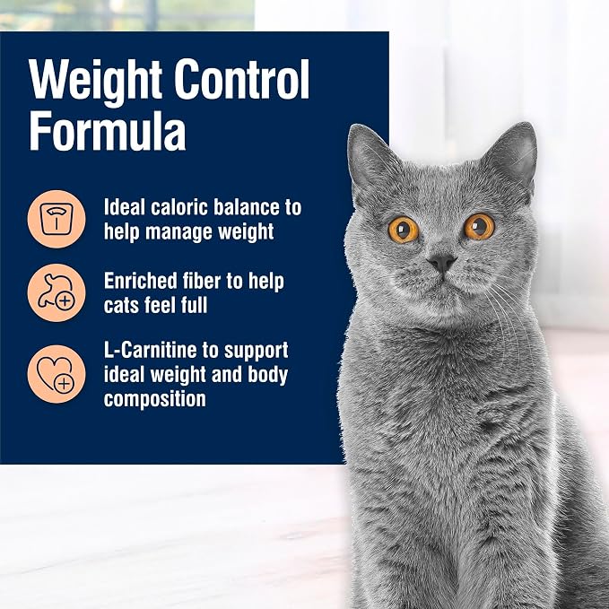 Blue Buffalo True Solutions Weight Control Chicken Dry Cat Food, 11 lb | Adult Formula, L-Carnitine & Enriched Fiber, Veterinarian Formulated