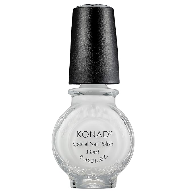 K0nad Nail Art Stamping Polish 11ml - Set of 2 (Black & White Set)