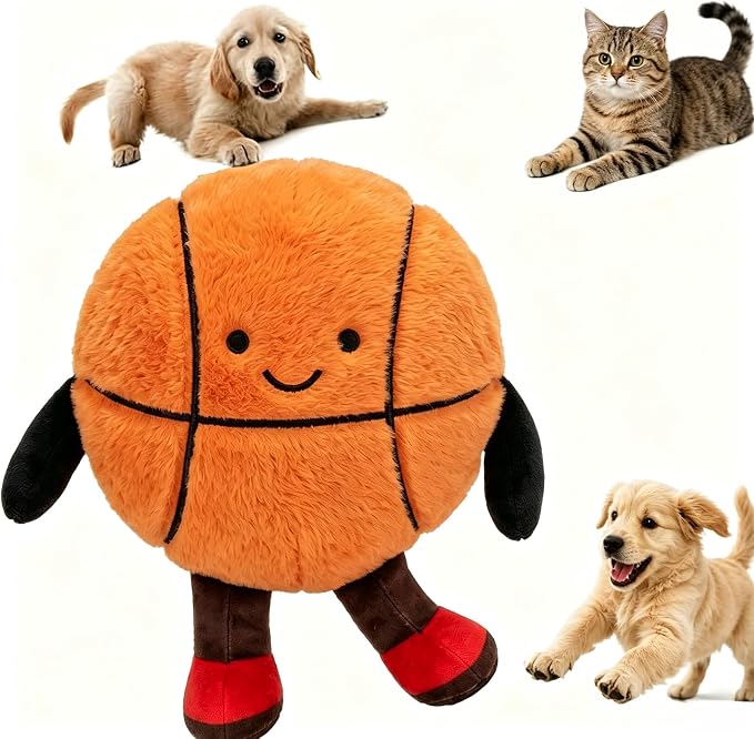 Basketball Interactive Dog Toys, Jumping Squeaky Dog Toys with Recording and Music Modes,Activated Dog Toy Moving Dog Toy for Small/Medium/Large Dogs to Keep Them Busy