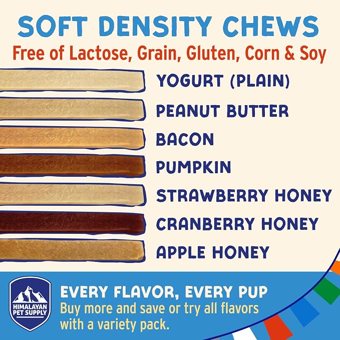 Himalayan Dog Chew Yogurt Sticks, Probiotic Dog Treats, Pumpkin, 5 Treats | Dog Chews With Prebiotics, Probiotics & Protein, Digestive Support, Lactose & Gluten Free, Natural Dog Treats for All Breeds