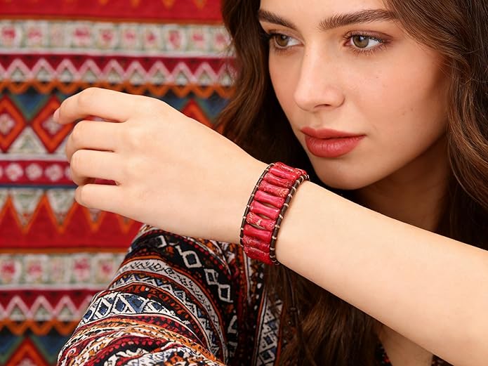Inspirational Gifts Healing Bracelets for Women，Get Well Soon Encouragement Gifts for Women Friends Sister Mom，Handmade Natural Stone Healing boho Friendship Jewelry for women