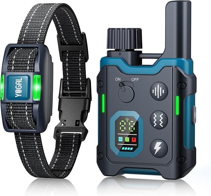 Dog Shock Collar - 3300FT Dog Training Collar with Remote Innovative IPX7 Waterproof with 3 Training Modes, Rechargeable E-Collar for All Breeds (Blue)