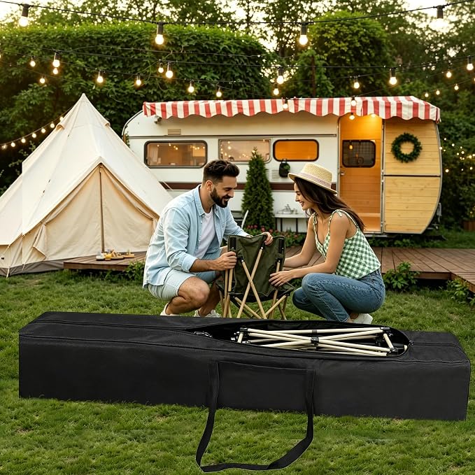 COOLBEBE 83" x 16" x 12" Extra Large Tent Storage Bag - 260L Heavy Duty Waterproof Duffle Bag for Tent Poles, Canopy, Hammock, Tripod, Fishing Gear, Sports Equipment & Outdoor Moving, Black