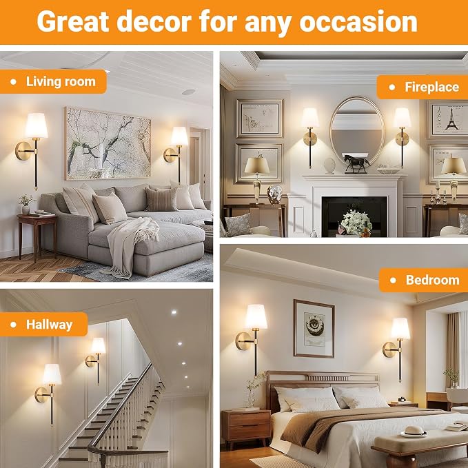Nekhung Battery Operated Wall Sconces Set of 2, Wireless Wall Light with 10000mAh RGB Dimmable Magnetic Bulb, Rechargeable Wall Sconce with Remote Control for Bedroom Living Room