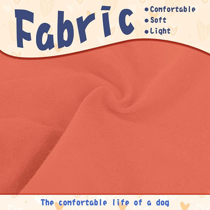 Stylish Cotton Dog Shirt with Print, Soft & Breathable, All-Season Comfort, Fits Most Breeds - Perfect Pet Apparel for Small, Medium, Large Dogs.Peach Pink L