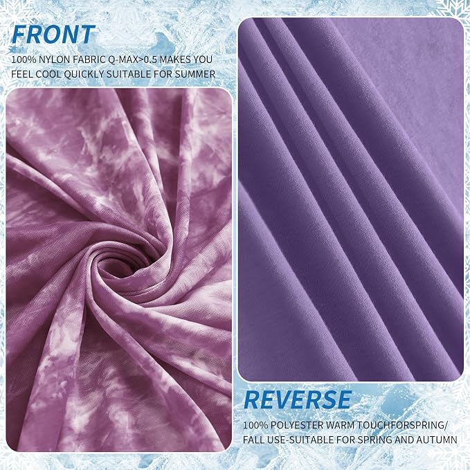 Guohaoi Cooling Blanket for Hot Sleepers and Night Sweats 90"x90" Queen | Arc-Chill Q-Max >0.5 Cool Fiber,100% Oeko-Tex Certified Lightweight Summer Blanket for Travel/Outdoor Ultra Cold Breathable