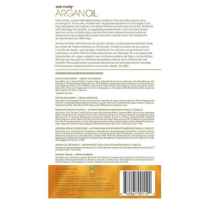One 'N Only Fast 10 Permanent Hair Color Kit - Hair Dye for Women with Argan Oil to Maintain Moisture Balance - Advanced Micro-Pigments for Natural Tones (6CA Caramel Dark Blonde)