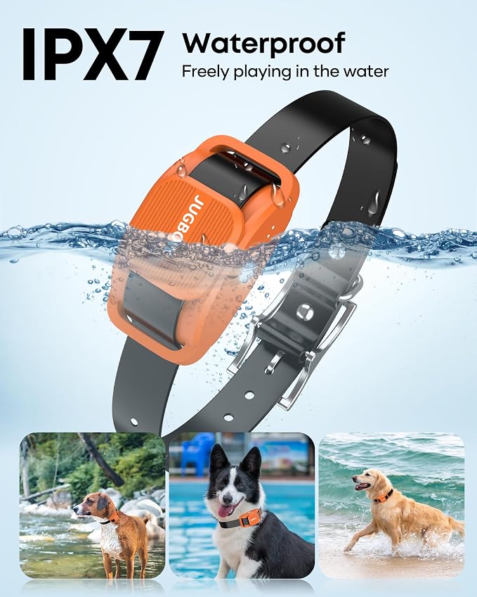 Dog Training Collar - 4200FT Remote Dog Collar for Small Medium Large Dogs, LED Light Electric Collar with Beep/Safe Static/Vibration Modes, IPX8 Waterproof Rechargeable Ecollar(Orange)