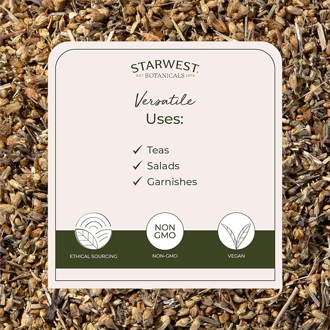 Starwest Botanicals Organic Yarrow Flowers - Dried Loose Leaf Herb for Tea, Cut & Sifted, Certified Kosher, Non-GMO - 4 oz Bag