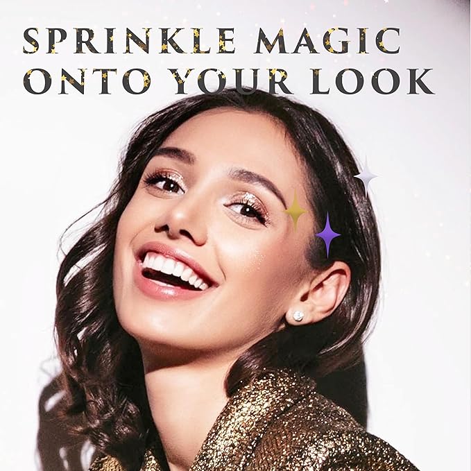 Dazzle and Delight: Secret of Pharaoh Glitter Gel for Hair, Body and Face - Gold Rush | 6 Vibrant Colors, Long Lasting Sparkles, Ideal for Parties, and Festival Look, Glammarous Effect