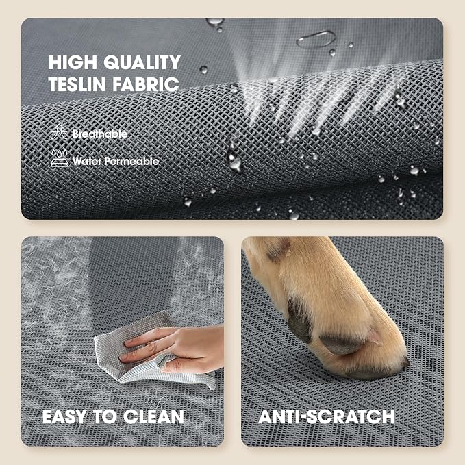 Czpalo Outdoor Elevated Dog Bed for Medium Sized Dogs, No-Tool Assembly. | Raised design promotes airflow. Tool-free assembly, easy-to-clean mesh, portable, with anti-skid feet. Indoor/outdoor use.