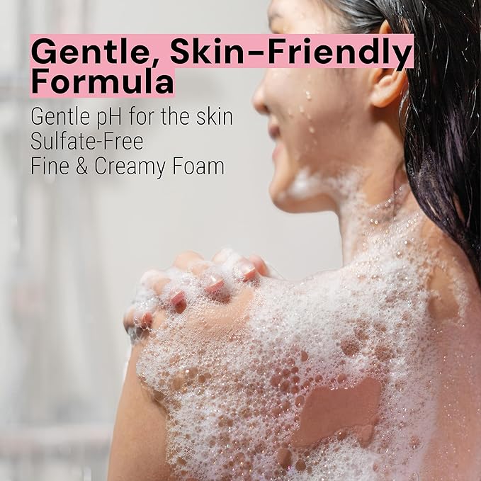Panier des Sens - Geranium Moisturizing Body Wash for Women & Men - Gentle Shower Gel with 96% Natural Ingredients for Normal & Sensitive Skin - Body Care Made in France, SLS Free, Vegan - 6.8 Fl Oz