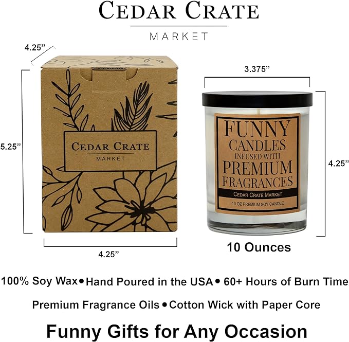 Cedar Crate Market - Pregnancy Must Haves, New Mom Gifts, Mothers Day, New Mom Candle for Women, Funny Baby Shower, Pregnancy Gifts for Expecting Mama, Gender Reveal, Scented Soy Candle Made in USA