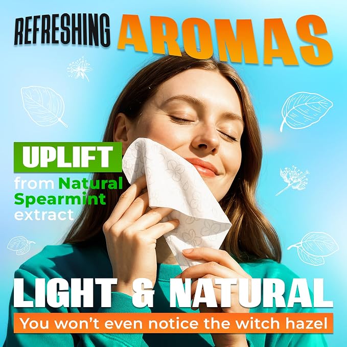 Witch Hazel Wipes (30 Counts) - Soothing Feminine & Hemorrhoids Wipes - Postpartums Support - Personal Cleansing Wet Wipes - Alcohol Free & Plant Based - Flushable & Travel Friendly