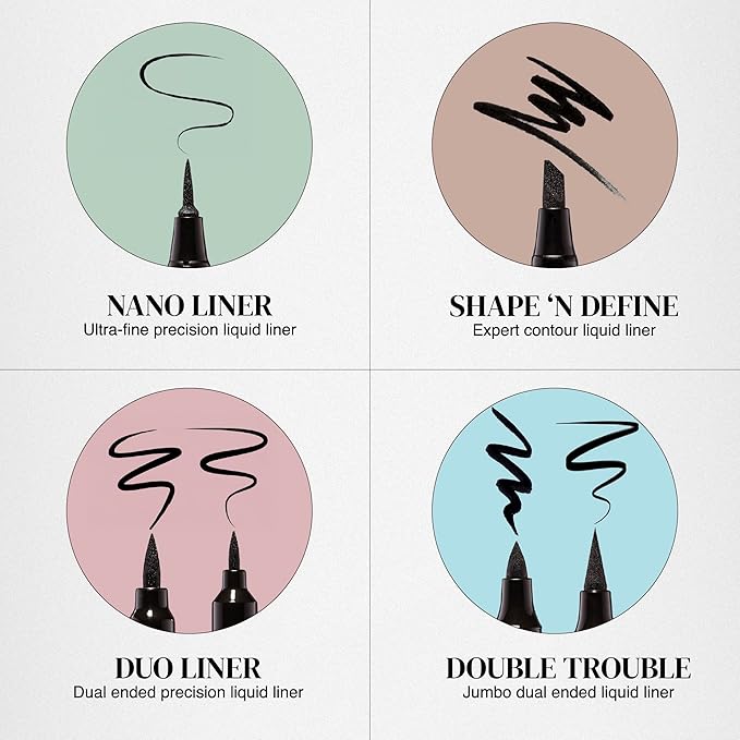 Absolute New York Super Slim Angled Tip Double Ended Liner (Duo Stroke)