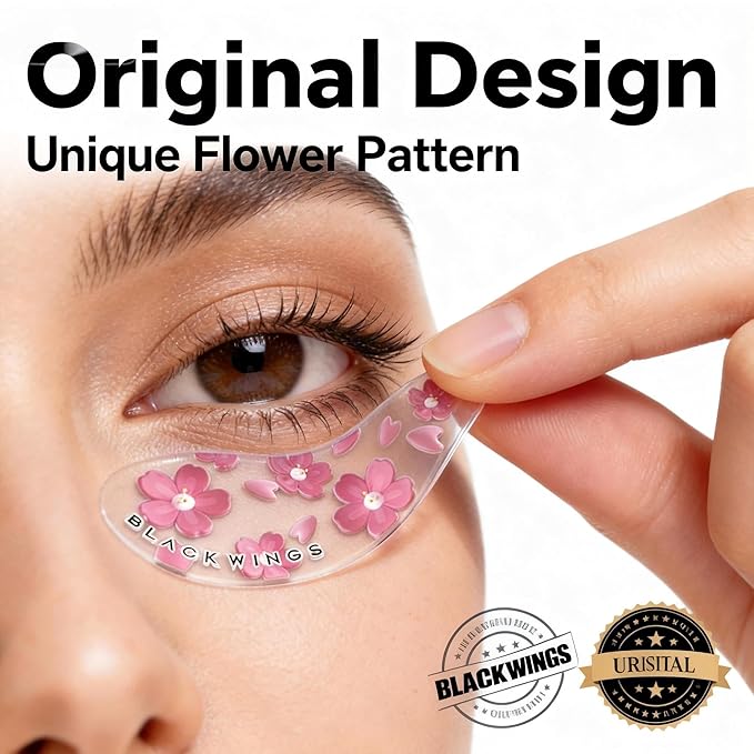 BLACKWINGS Self Adhesive Silicone Under Eye Pads, Reusable Moisturizing Under Eye Patches for Lash Lift & Eyelash Extensions, Soft Lash Extension Tools Eye Gel Pads for Salon & Home Use(Mix 6 pairs)