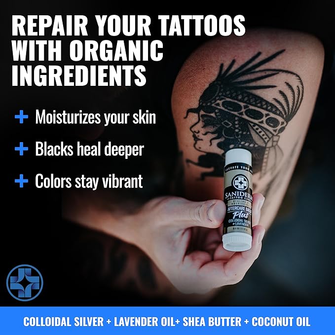 Saniderm Tattoo Recovery Bundle (3 items) – Aftercare Bandage Roll (10.2 in x 2 yd) + Foaming Soap (1.7oz) + Aftercare Balm PLUS+ (0.6 oz)