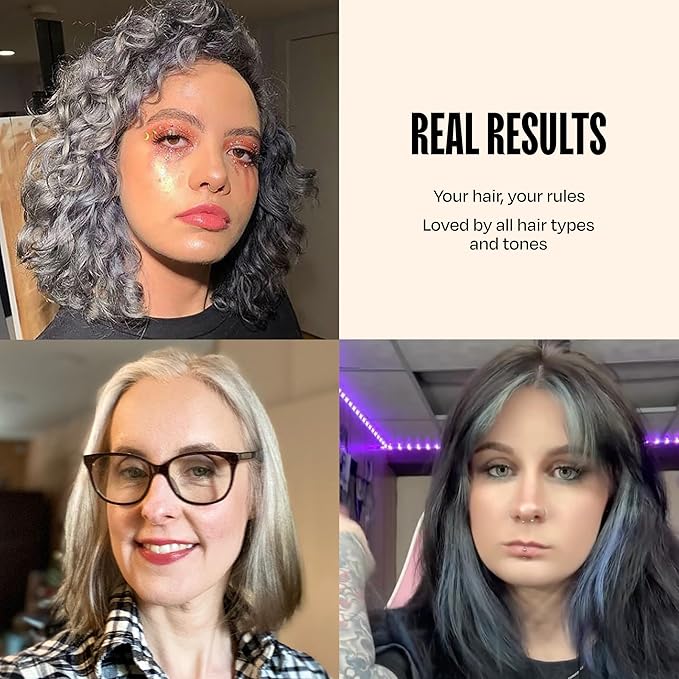 Overtone Semi Permanent Hair Color Conditioner, Twilight Titanium, 8 oz, Nourishing, Damage-Free, Color Depositing Mask for All Hair Types with Shea Butter & Coconut Oil, Vegan & Cruelty-Free